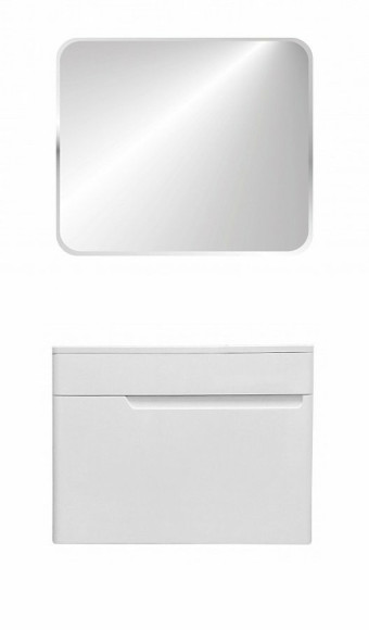 Тумба с раковиной Эстет Kare Luxe 80 ФР-00005718 подвесная Белая