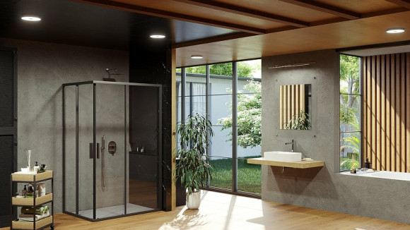 Душевая дверь Ravak Blix Slim BLSRV2K-90 X1XM70300Z1 профиль Черный стекло Transparent Душевая дверь Ravak Blix Slim BLSRV2K-90 X1XM70300Z1 профиль Черный стекло Transparent