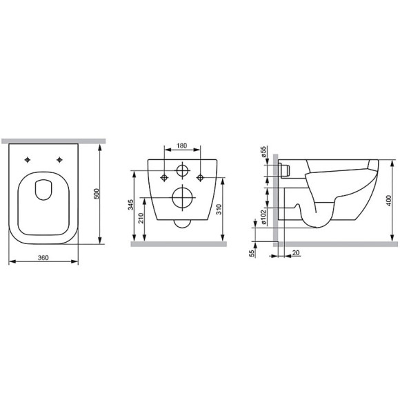 Унитаз AM.PM Gem FlashClean C901701SC подвесной с сиденьем Микролифт