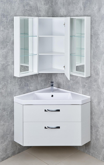 Зеркальный шкаф Aquaton Кантара 42 1A205702ANW70 угловой Дуб полярный