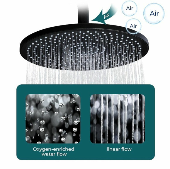 Верхний душ Gappo G006-25 Черный матовый Верхний душ Gappo G006-25 Черный матовый