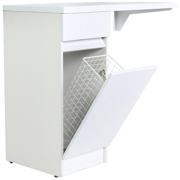 Тумба с раковиной Orange Sistema 100 L STK-40TUW+RAL с бельевой корзиной Белая Тумба с раковиной Orange Sistema 100 L STK-40TUW+RAL с бельевой корзиной Белая