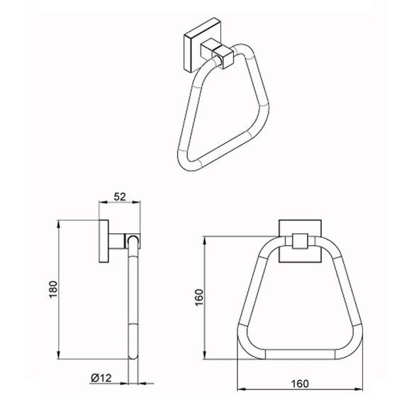 Кольцо для полотенец Azario Rina AZ-87011 Хром Кольцо для полотенец Azario Rina AZ-87011 Хром