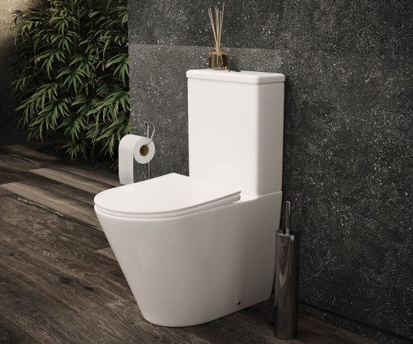 Унитаз компакт Ceramicanova Highlight Rimless CN1802-B без бачка и с сиденьем Микролифт