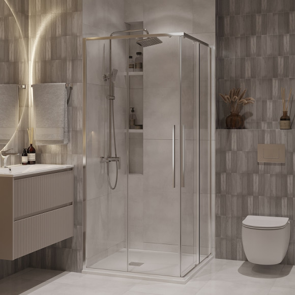 Душевой уголок Niagara Nova 90х90 NG-6623-34 профиль Хром стекло прозрачное Душевой уголок Niagara Nova 90х90 NG-6623-34 профиль Хром стекло прозрачное