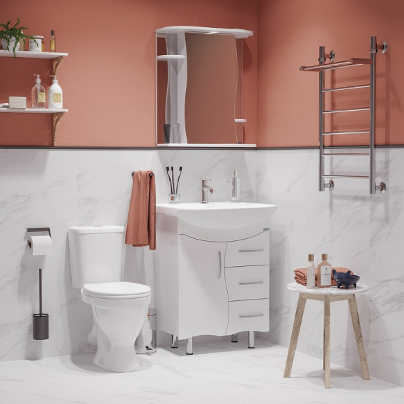 Унитаз-компакт Sanita Формат Эконом WC.CC/Format/1-P/WHT.G/S1 с бачком и сиденьем Унитаз-компакт Sanita Формат Эконом WC.CC/Format/1-P/WHT.G/S1 с бачком и сиденьем