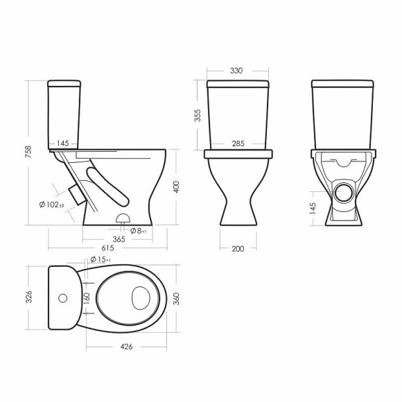 Унитаз-компакт Sanita Формат Эконом WC.CC/Format/1-P/WHT.G/S1 с бачком и сиденьем Унитаз-компакт Sanita Формат Эконом WC.CC/Format/1-P/WHT.G/S1 с бачком и сиденьем