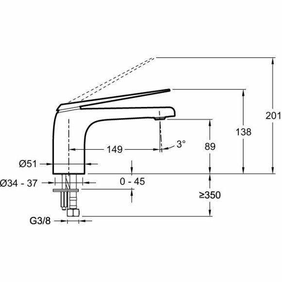 Смеситель для раковины Jacob Delafon Avid E97345-ND-CP Хром Смеситель для раковины Jacob Delafon Avid E97345-ND-CP Хром