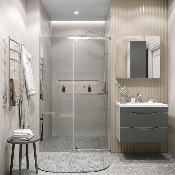 Душевая дверь Grossman Pragma 110 100.K33.03.110.10.00 профиль Хром стекло прозрачное Душевая дверь Grossman Pragma 110 100.K33.03.110.10.00 профиль Хром стекло прозрачное