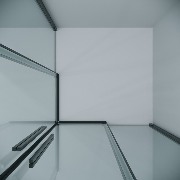 Душевой уголок Grossman Galaxy 100х100 300.K33.01.1010.42.00 профиль Графит сатин стекло прозрачное