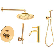 Комплект смесителей Paffoni Light KITZLIG015HG071KING Золото медовое