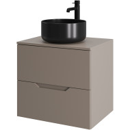 Тумба с раковиной Orange Line 60 Li-60TuLMDF+B07-345B подвесная Латте матовый