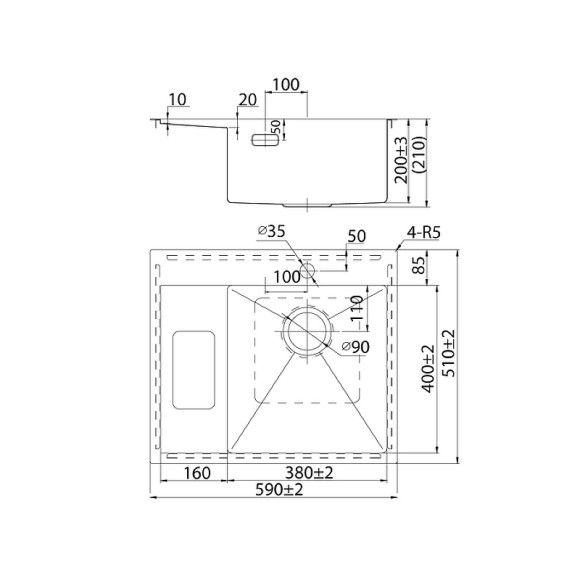 Кухонная мойка Iddis Haze 59 R HAZ59SRi77 Сатин