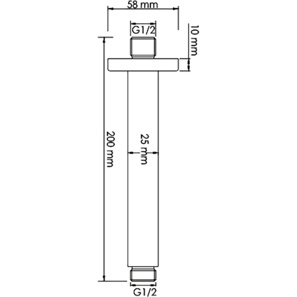 Кронштейн для верхнего душа WasserKRAFT Abens A152 Черный матовый Кронштейн для верхнего душа WasserKRAFT Abens A152 Черный матовый
