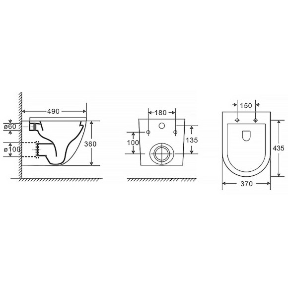 Унитаз Azario Grado AZ-0046 подвесной Белый с сиденьем Микролифт Унитаз Azario Grado AZ-0046 подвесной Белый с сиденьем Микролифт