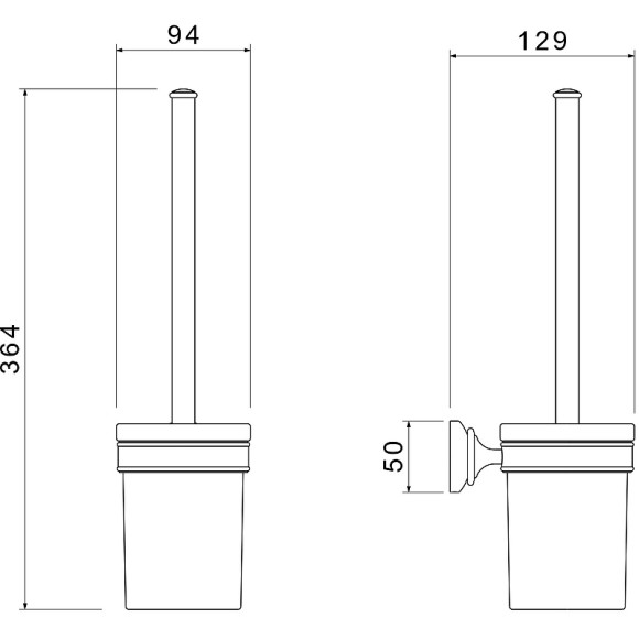 Ершик для унитаза Aquatek Классик AQ4510CR Хром Ершик для унитаза Aquatek Классик AQ4510CR Хром
