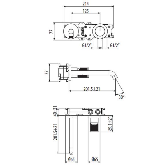 Смеситель для раковины Gattoni MD MD150/22C0 Хром Смеситель для раковины Gattoni MD MD150/22C0 Хром