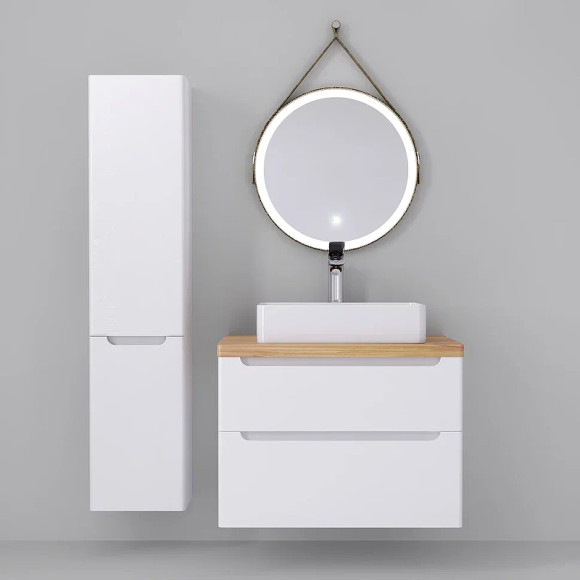 Тумба под раковину Jorno Wood 80 wood.01.80/P/W подвесная Белая Тумба под раковину Jorno Wood 80 wood.01.80/P/W подвесная Белая
