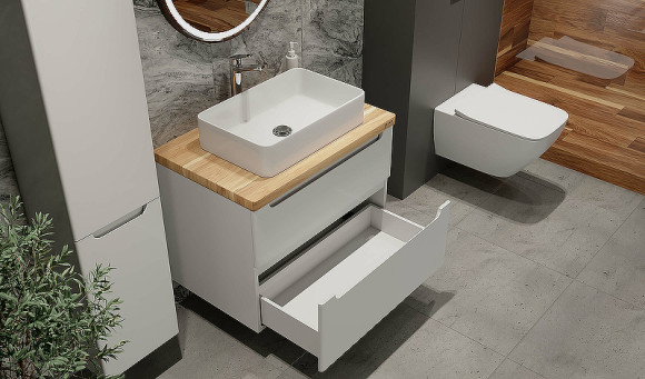 Тумба под раковину Jorno Wood 80 wood.01.80/P/W подвесная Белая Тумба под раковину Jorno Wood 80 wood.01.80/P/W подвесная Белая