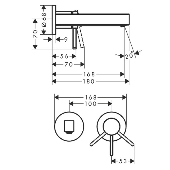 Смеситель для раковины Hansgrohe Finoris 76051000 Хром Смеситель для раковины Hansgrohe Finoris 76051000 Хром