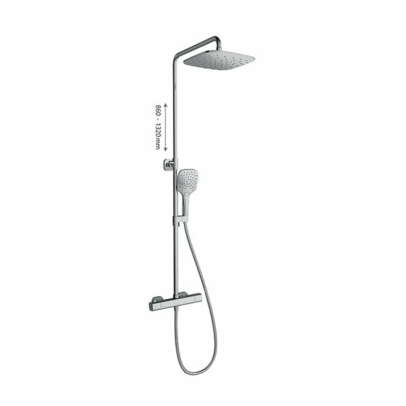 Душевая система Ravak 10° Free TD F 091.00/150 X070141 с термостатом Хром Душевая система Ravak 10° Free TD F 091.00/150 X070141 с термостатом Хром