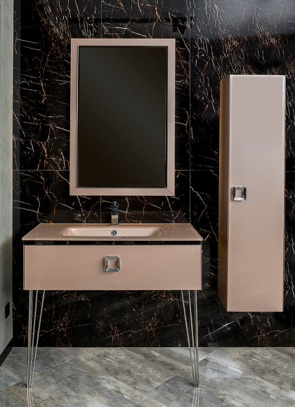 Тумба под раковину Boheme Armadi Art Lucido 100 770-100-Rose подвесная Пыльная роза