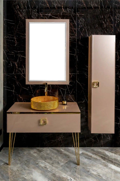 Тумба под раковину Boheme Armadi Art Lucido 100 770-100-Rose подвесная Пыльная роза