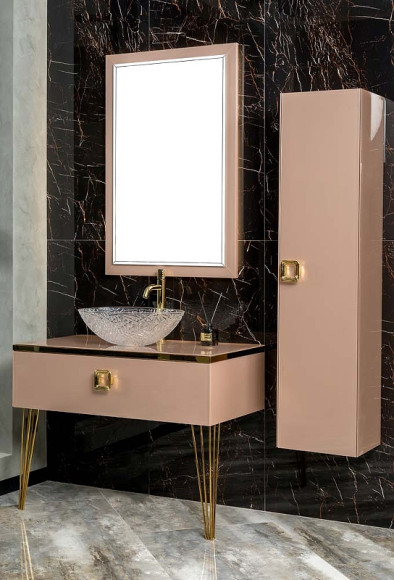 Тумба под раковину Boheme Armadi Art Lucido 100 770-100-Rose подвесная Пыльная роза