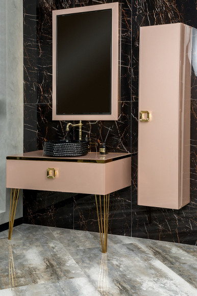 Тумба под раковину Boheme Armadi Art Lucido 100 770-100-Rose подвесная Пыльная роза