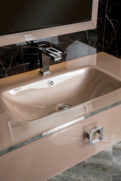 Тумба под раковину Boheme Armadi Art Lucido 100 770-100-Rose подвесная Пыльная роза