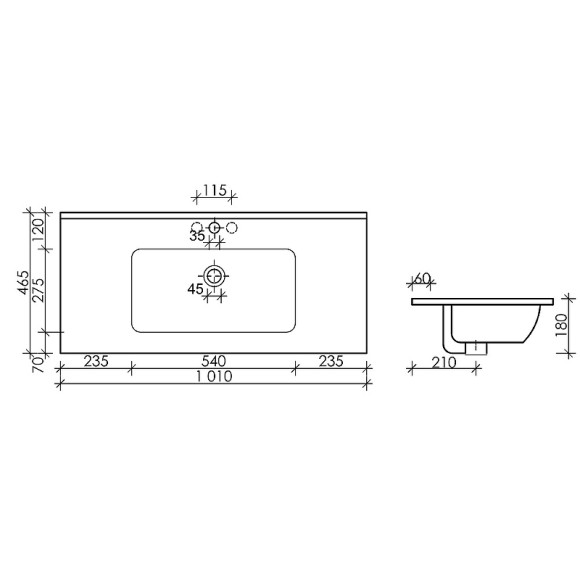Раковина Ceramicanova Element 100 CN7003 Белая Раковина Ceramicanova Element 100 CN7003 Белая