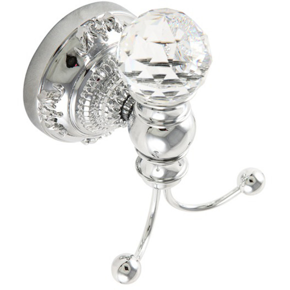 Двойной крючок Migliore Cristalia 16806 Хром с кристаллом Swarovski