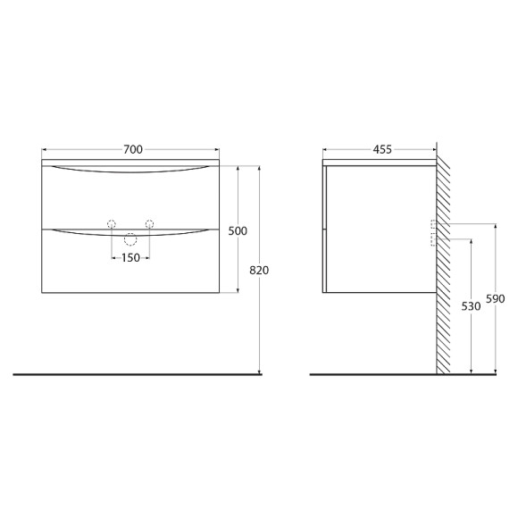 Тумба под раковину BelBagno 70 ACQUA-700-2C-SO-BL подвесная Bianco Lucido Тумба под раковину BelBagno 70 ACQUA-700-2C-SO-BL подвесная Bianco Lucido