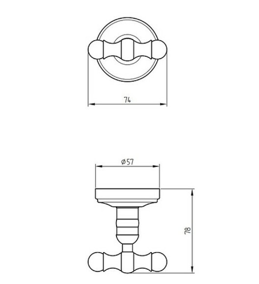 Двойной крючок Migliore Mirella 17324 Золото
