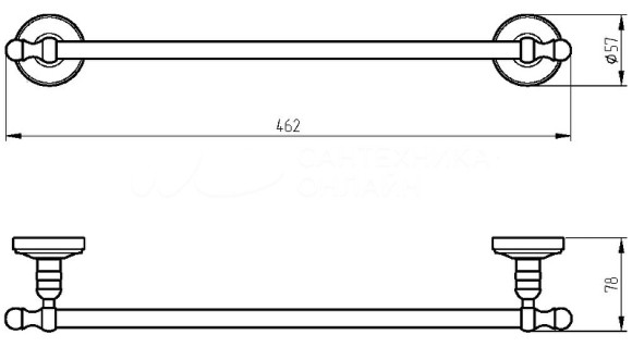 Полотенцедержатель Migliore Mirella 17251 Хром