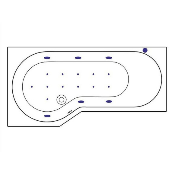 Акриловая ванна Excellent Be Spot 160x80 L WAEX.BSL16.RELAX.GL с гидромассажем Акриловая ванна Excellent Be Spot 160x80 L WAEX.BSL16.RELAX.GL с гидромассажем