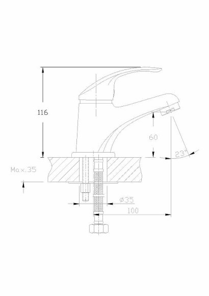 Смеситель для раковины Haiba HB1036 Хром