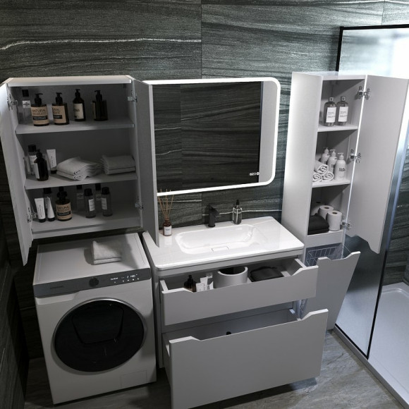 Тумба под раковину Style Line Марелла 90 Люкс Plus СС-00002416 Белый матовый антискрейтч Тумба под раковину Style Line Марелла 90 Люкс Plus СС-00002416 Белый матовый антискрейтч