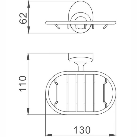Мыльница Haiba HB1602-1 Хром Мыльница Haiba HB1602-1 Хром