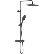 Душевая система Damixa Gala 953800300 с термостатом Черная матовая Душевая система Damixa Gala 953800300 с термостатом Черная матовая