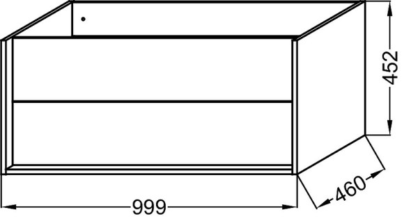 Тумба под раковину Jacob Delafon Vivienne 100 EB1585-E70-E70 подвесная Арлингтонский дуб
