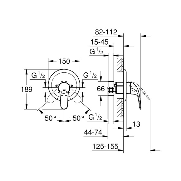 Смеситель для душа Grohe Euroeco New 32742000 Хром