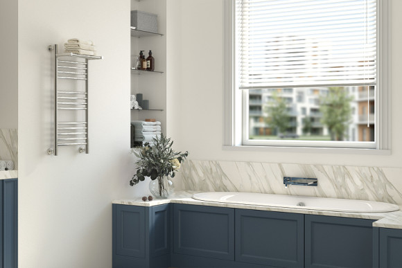 Водяной полотенцесушитель Сунержа Богема+ 800х500 00-0223-8050 с полкой Хром