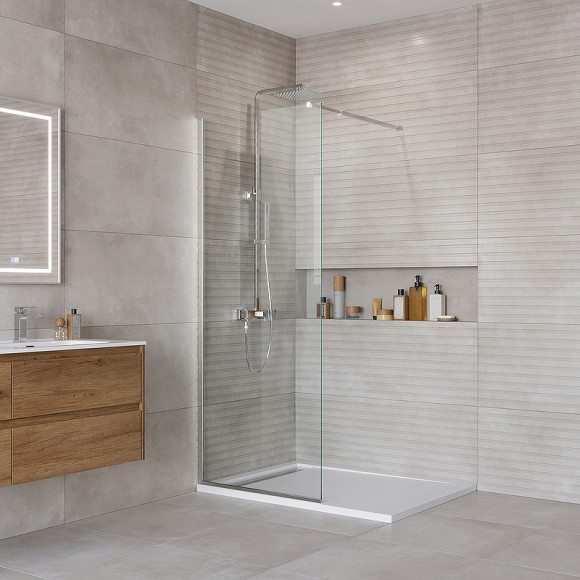 Душевая перегородка BelBagno Kraft 70 KRAFT-L-1-70-C-Cr профиль Хром стекло прозрачное Душевая перегородка BelBagno Kraft 70 KRAFT-L-1-70-C-Cr профиль Хром стекло прозрачное