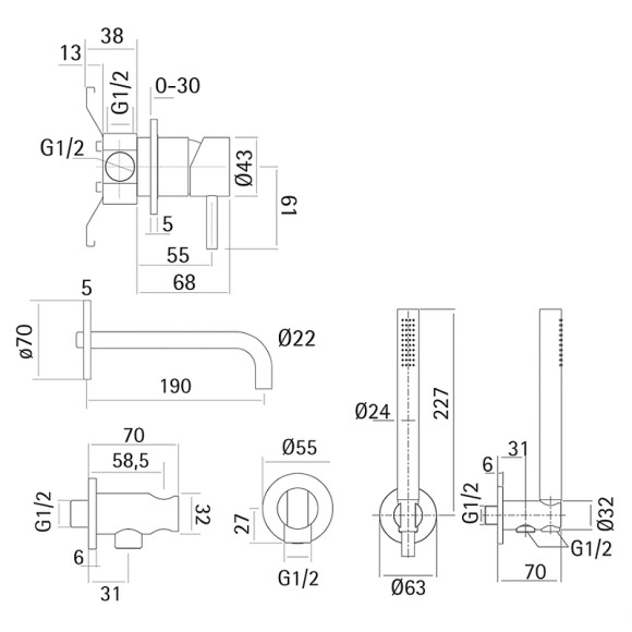 Смеситель для ванны Cisal Xion XI001101D1 Нержавеющая сталь