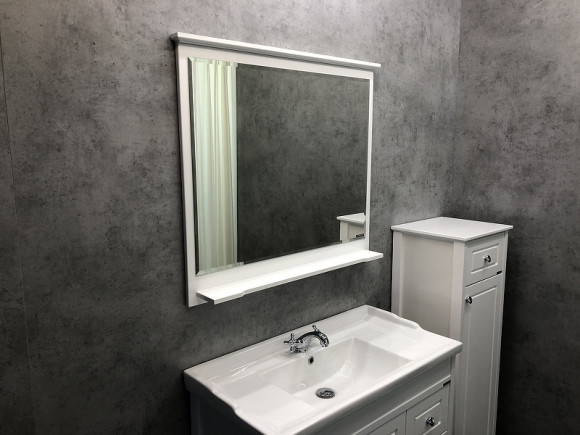 Зеркало Comforty Тбилиси 90 00003132632 Белый глянец Зеркало Comforty Тбилиси 90 00003132632 Белый глянец