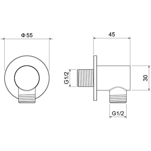 Шланговое подключение Aquatek AQ2456MB Черное матовое