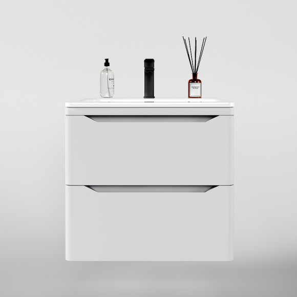 Тумба под раковину Style Line Марелла 60 Люкс Plus СС-00002404 подвесная Белый матовый антискрейтч Тумба под раковину Style Line Марелла 60 Люкс Plus СС-00002404 подвесная Белый матовый антискрейтч