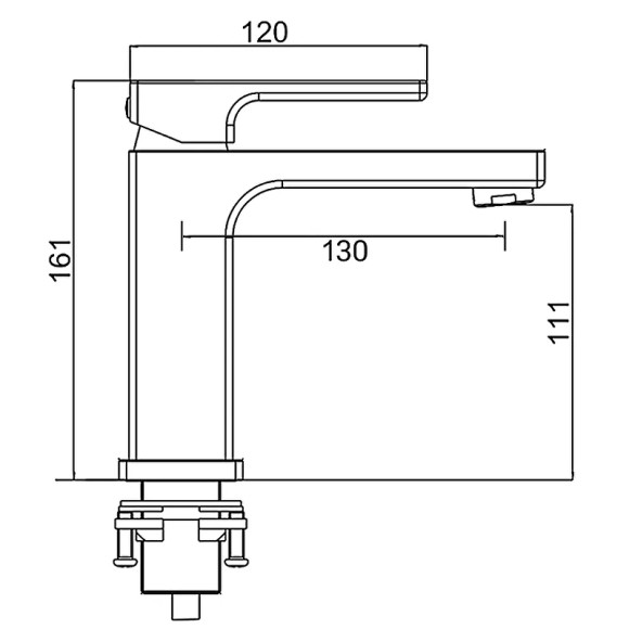 Смеситель для раковины Gappo G17-9 G1017-9 Оружейная сталь