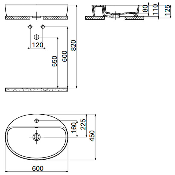 Раковина Creavit Loop 60 LP161-00CB00E-0000 Белая Раковина Creavit Loop 60 LP161-00CB00E-0000 Белая